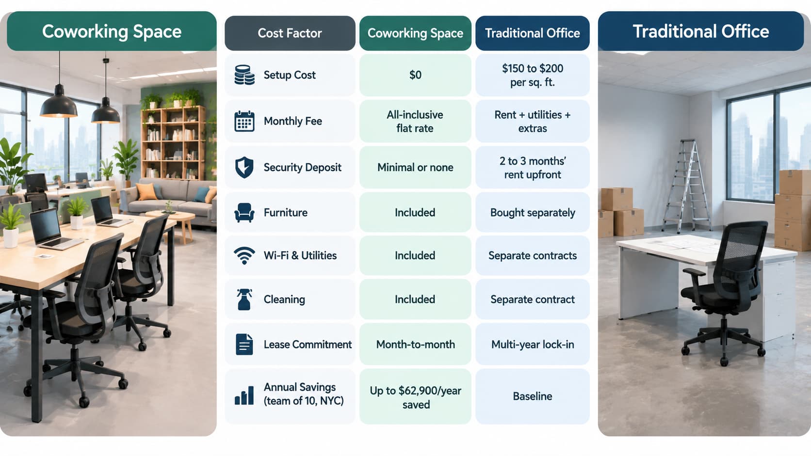 coworking vs traditional office the real cost difference
