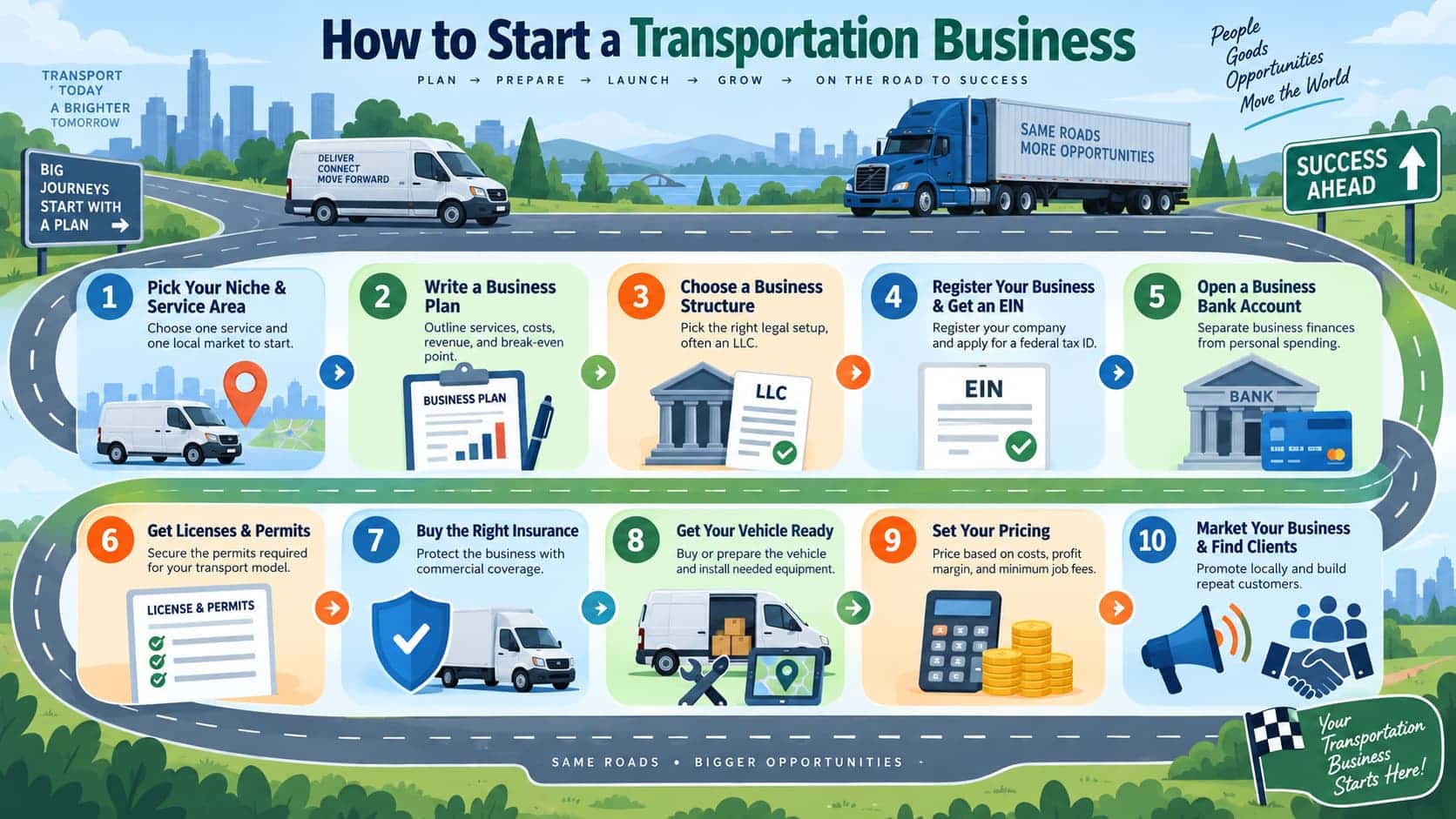 how to start a transportation business